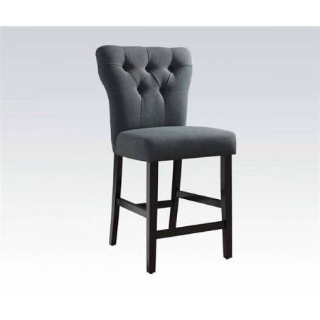 Effie Contemporary Gray Espresso Wood Fabric Counter Height Chairs